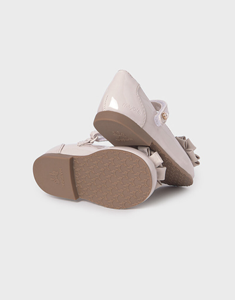 Mayoral Patent Leather Cream Mary Jane