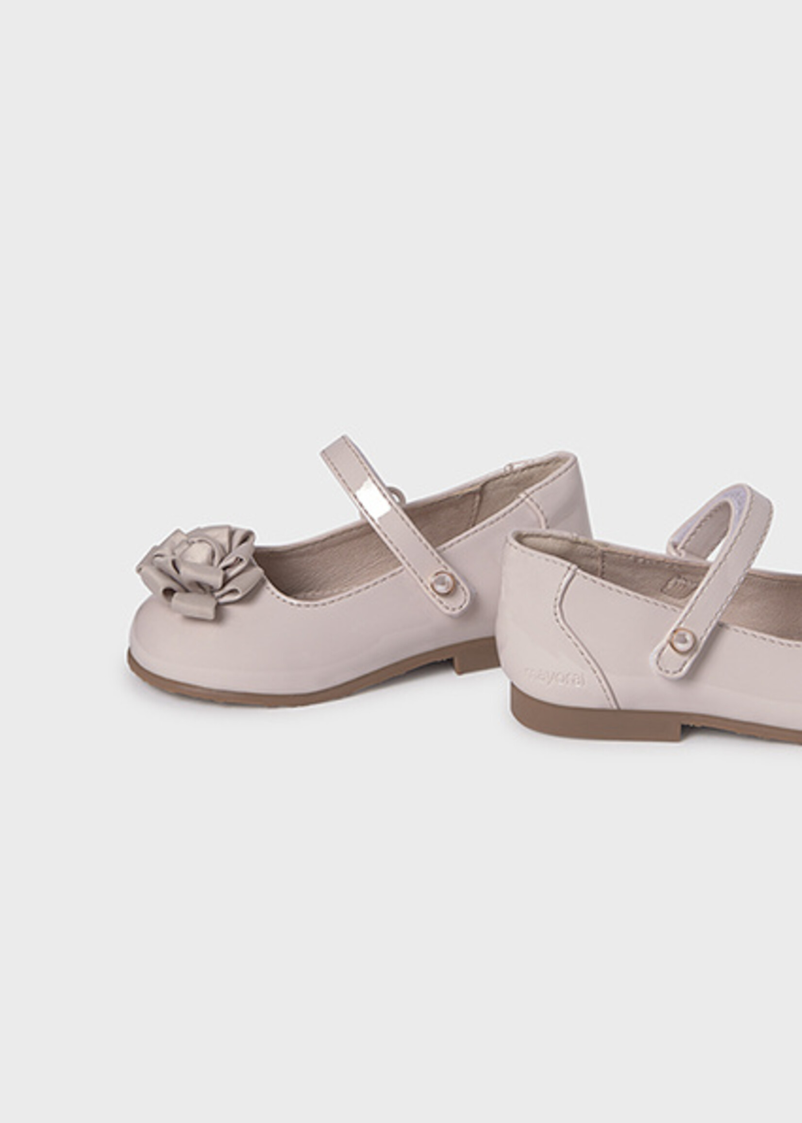 Mayoral Patent Leather Cream Mary Jane