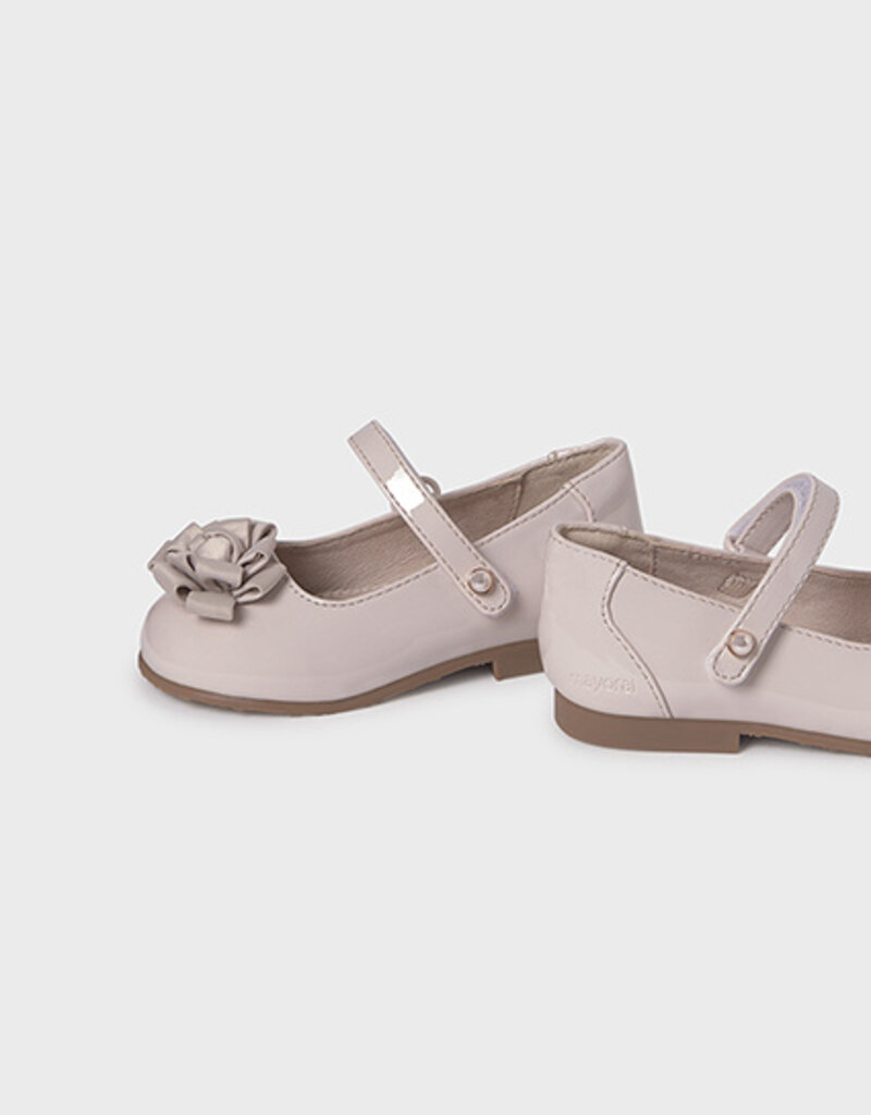 Mayoral Patent Leather Cream Mary Jane