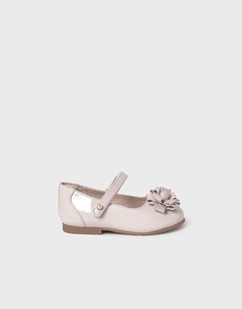 Mayoral Patent Leather Cream Mary Jane