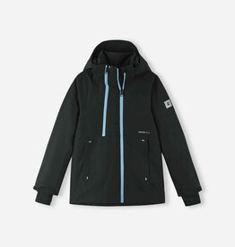Reima Winter Jacket Perille Black w/Lt Turq Zip