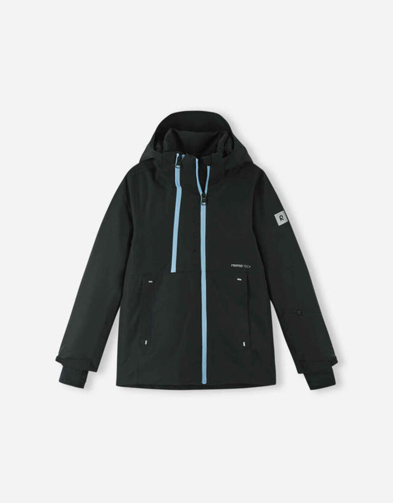 Reima Reimatec Jacket Perille Black w/Lt Turq Zip