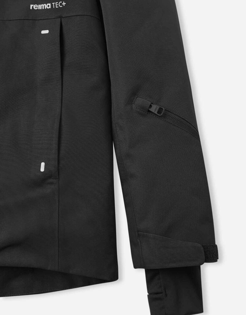 Reima Reimatec Jacket Perille Black w/Lt Turq Zip
