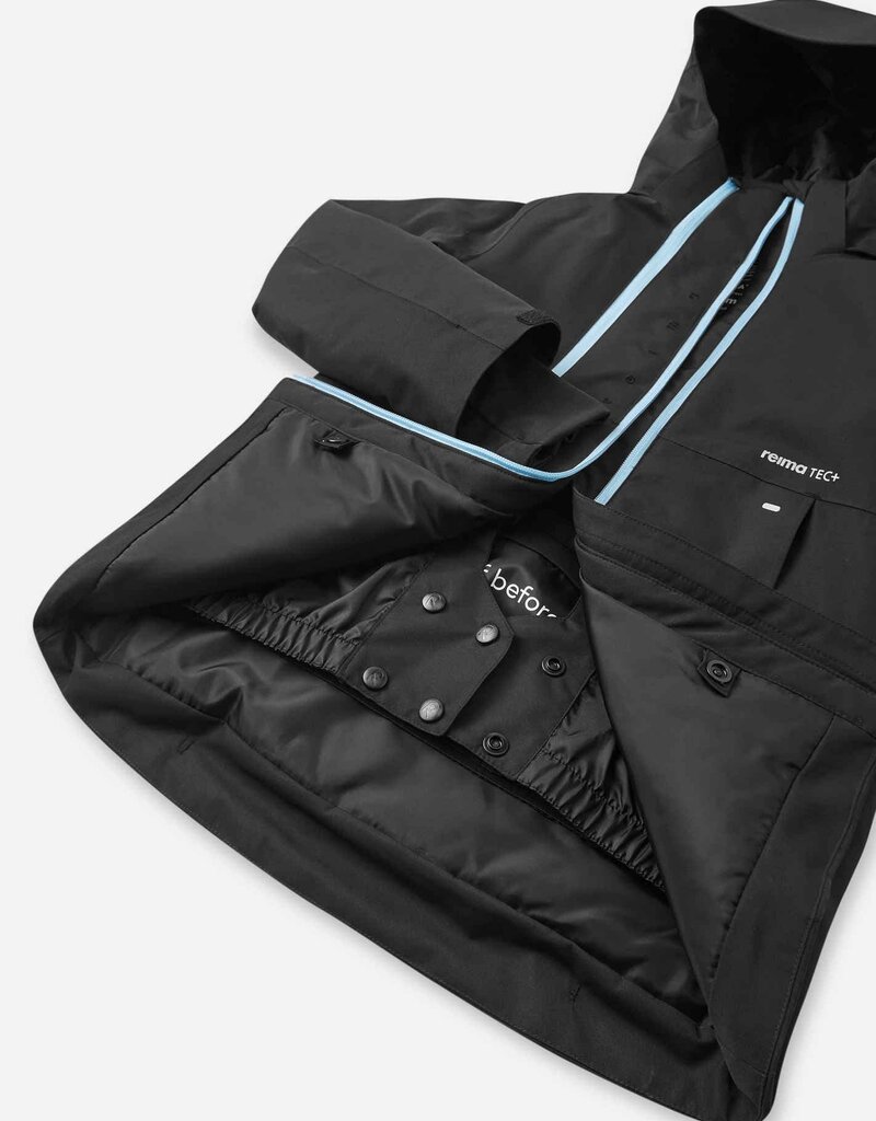 Reima Reimatec Jacket Perille Black w/Lt Turq Zip