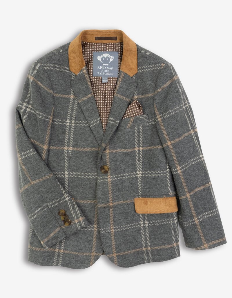 Appaman club jacket smoky windowpane