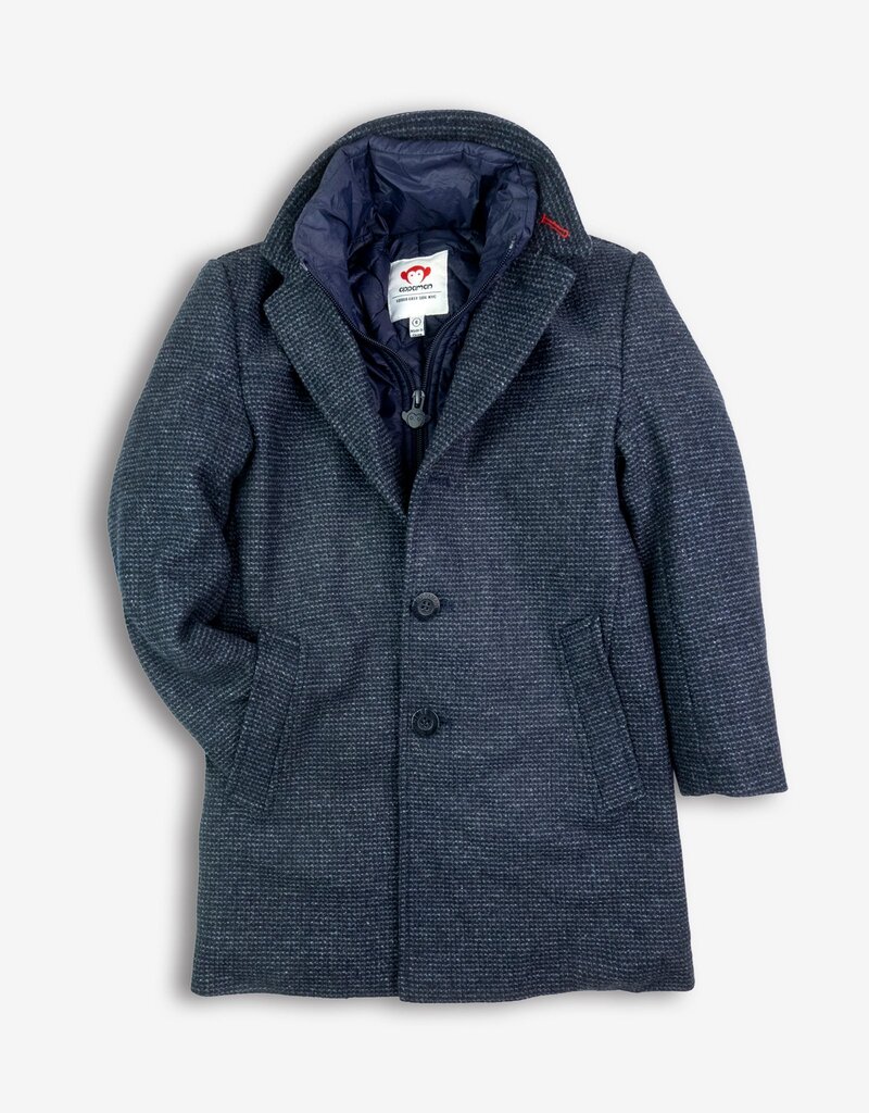 Appaman city overcoat checkered ink