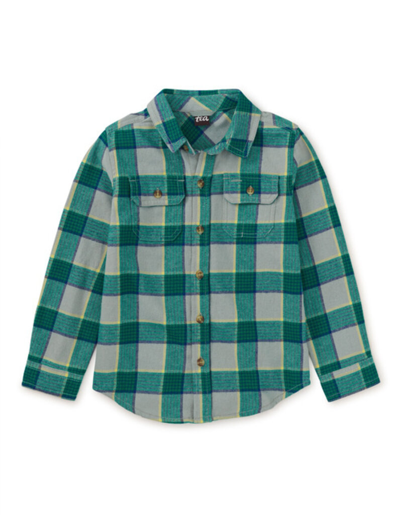 Tea Collection Flannel Button Up Shirt Anatolian Plaid