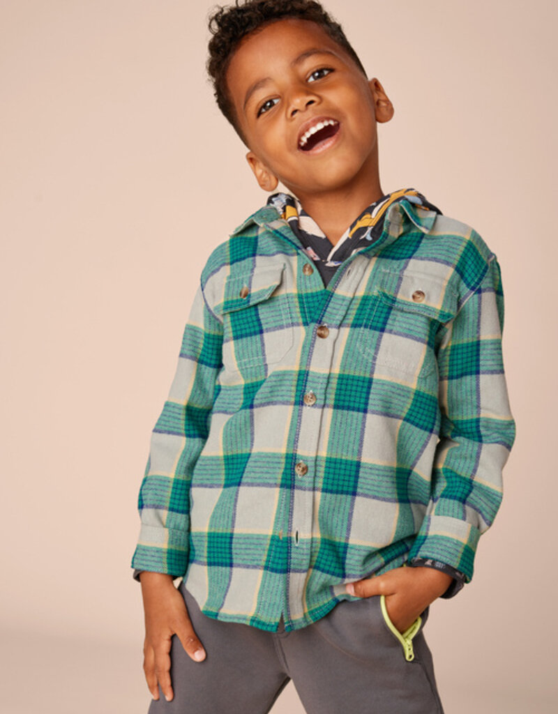 Tea Collection Flannel Button Up Shirt Anatolian Plaid
