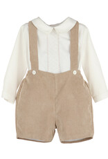 Luli & Me Winterberry Cord Boy Set Beige