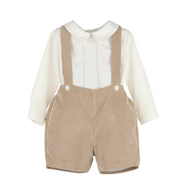 Luli & Me SALE Winterberry Cord Boy Set Beige