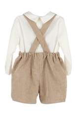 Luli & Me Winterberry Cord Boy Set Beige