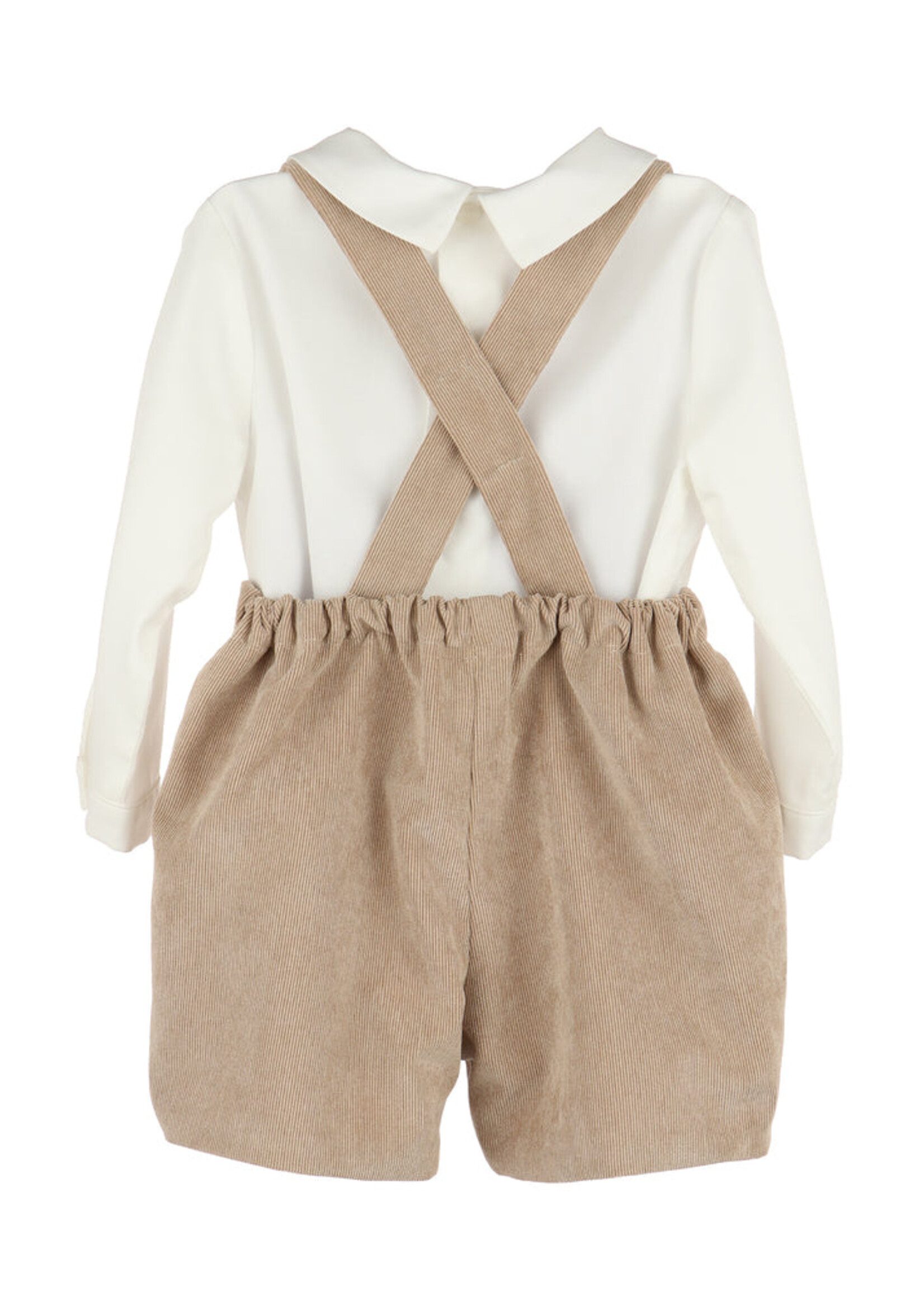 Luli & Me Winterberry Cord Boy Set Beige