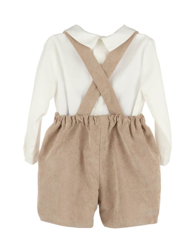 Luli & Me Winterberry Cord Boy Set Beige