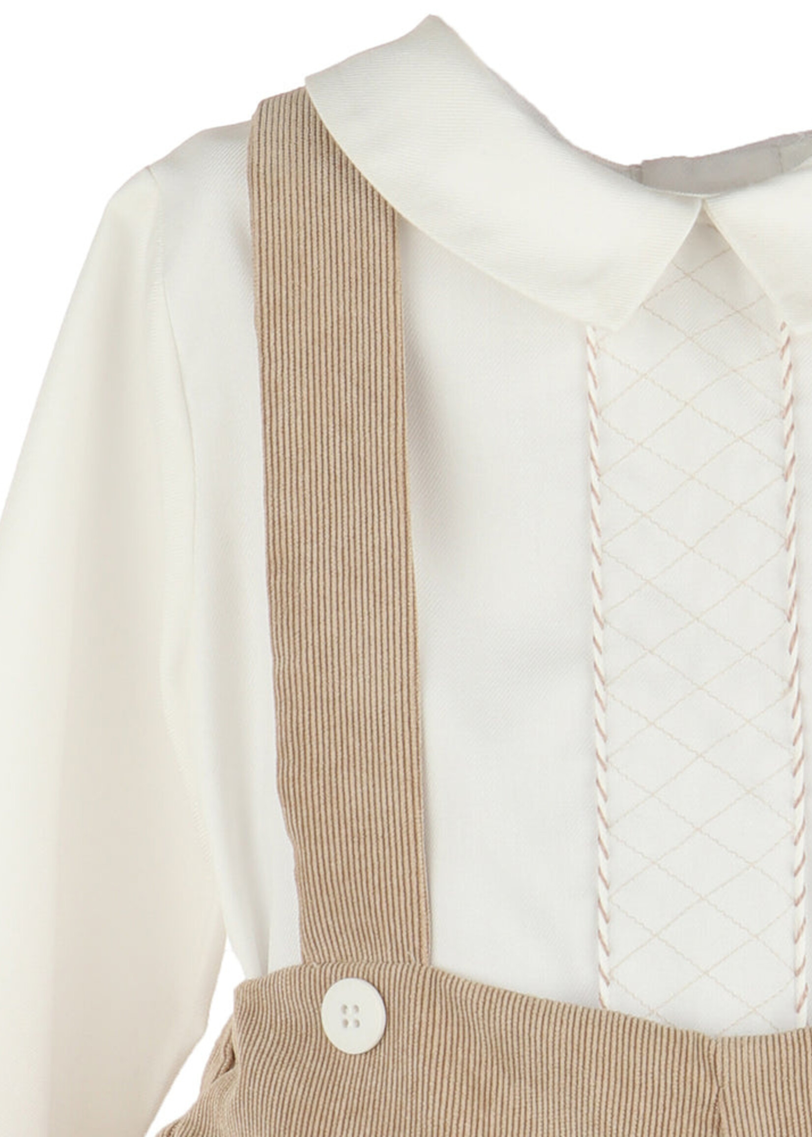 Luli & Me Winterberry Cord Boy Set Beige
