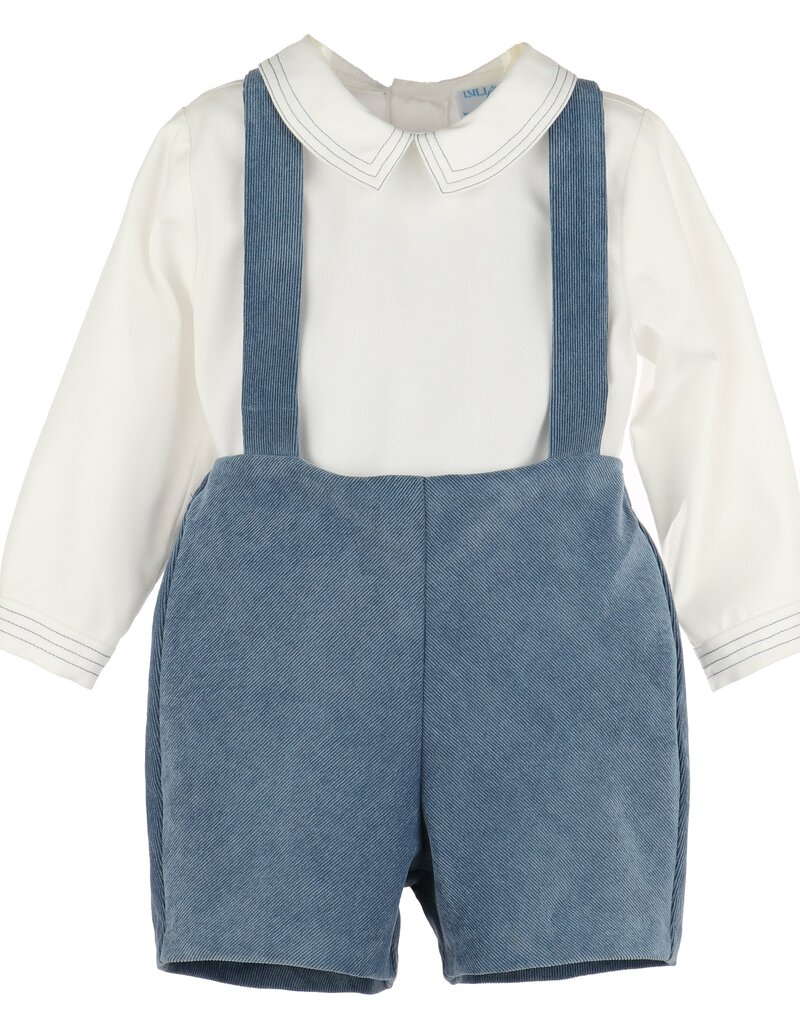 Luli & Me Majestic Cord Boy Set Navy