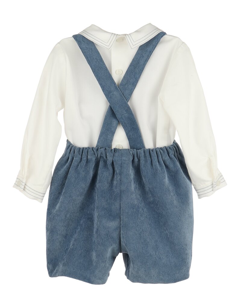 Luli & Me Majestic Cord Boy Set Navy