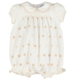 Luli & Me Embroidery Flowers Bubble Beige