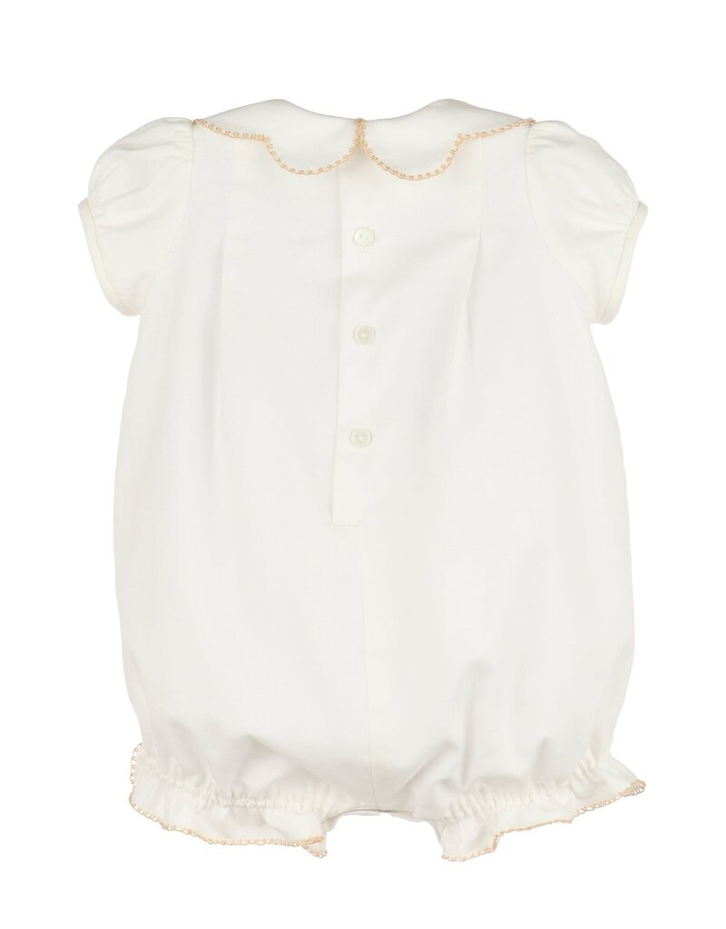 Luli & Me Embroidery Flowers Bubble Beige