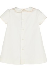 Luli & Me Embroidery Flowers Dress Beige