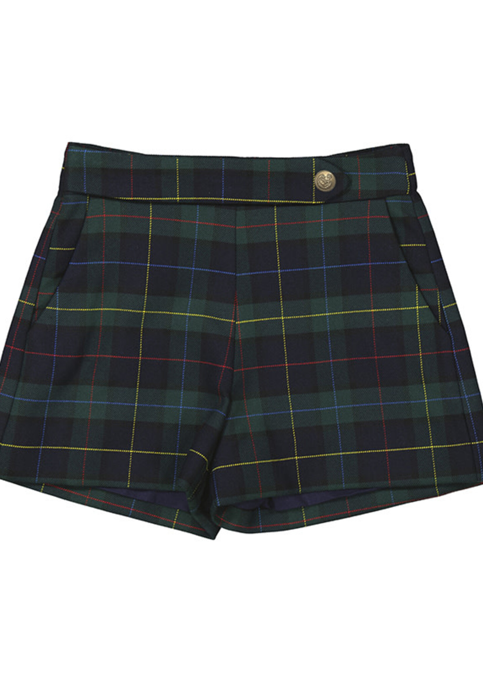 Abel & Lula Girls Navy Plaid Shorts
