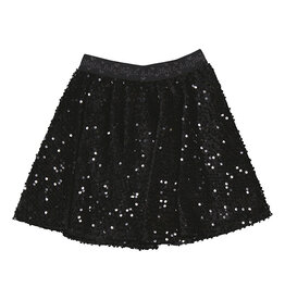 Abel & Lula SALE Velvet Sequin Skirt Black