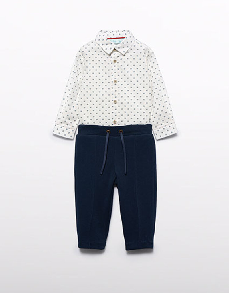 Abel & Lula Navy Knit Pant Set