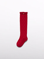 Abel & Lula Red Jacquard Knee High Socks