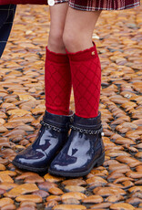 Abel & Lula Jacquard Knee High Socks Red