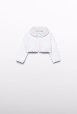 Abel & Lula Faux Fur Collar Cardigan Cream