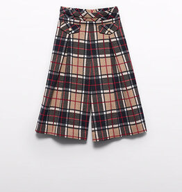 Abel & Lula SALE Brown Plaid Culotte