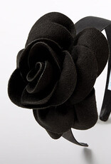 Abel & Lula Big Bold Flower Headband Black
