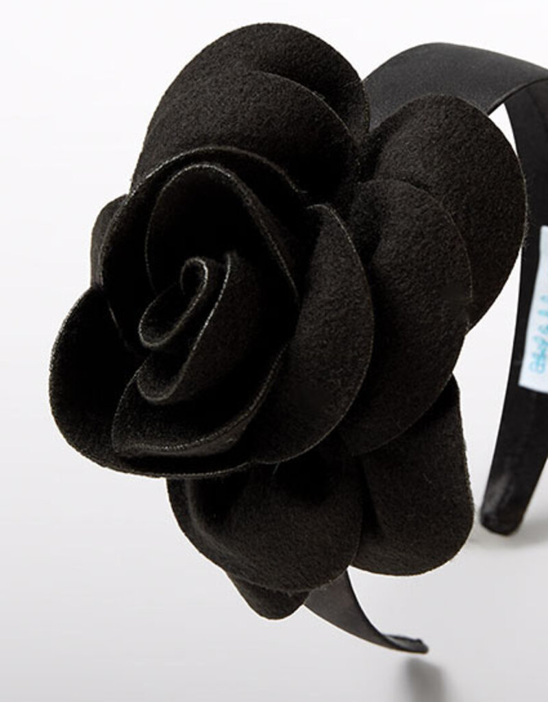 Abel & Lula Big Bold Flower Headband Black