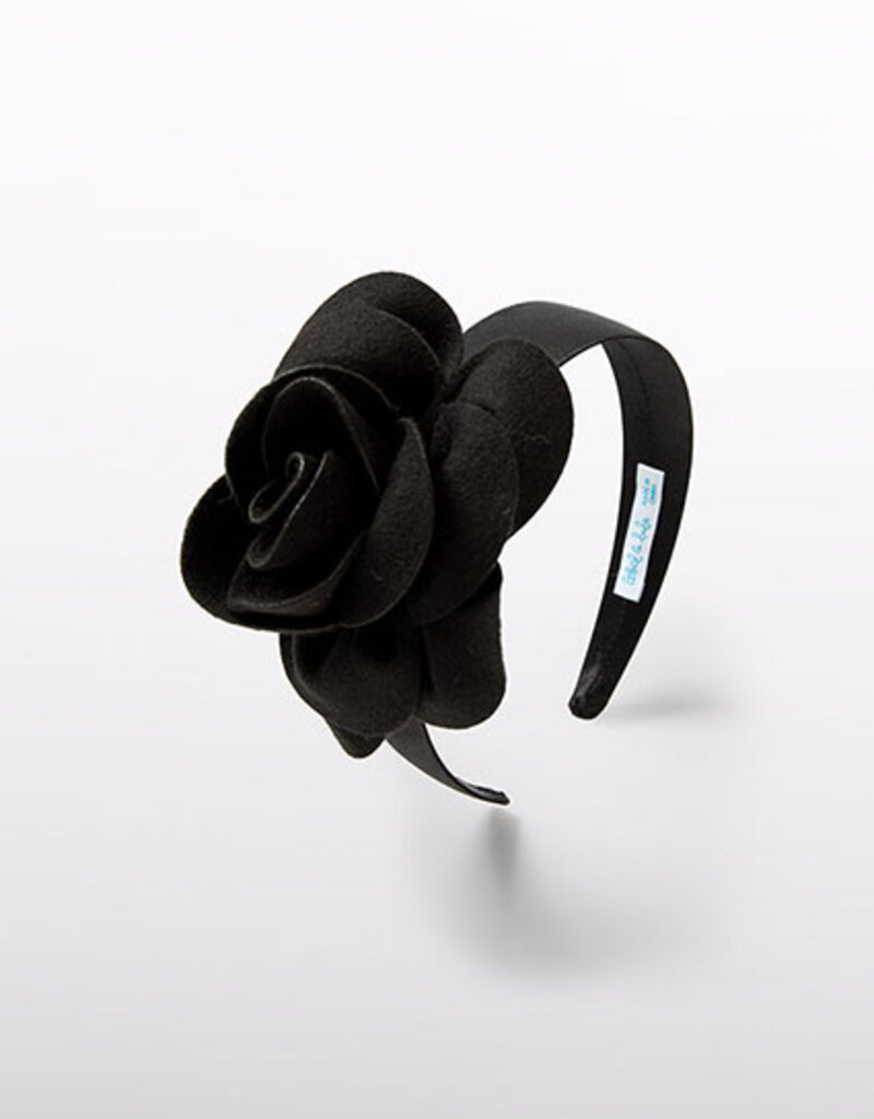 Abel & Lula Big Bold Flower Headband Black