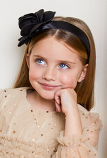 Abel & Lula Big Bold Flower Headband Black