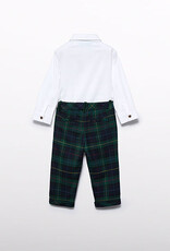 Abel & Lula Navy Plaid Pant Set
