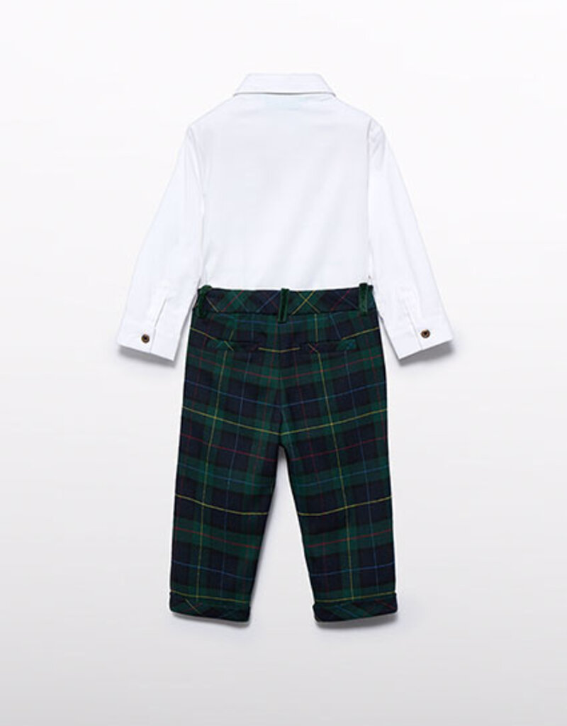 Abel & Lula Navy Plaid Pant Set