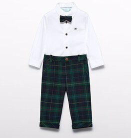 Abel & Lula SALE Navy Plaid Pant Set