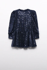 Abel & Lula Navy Sequins Dress