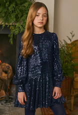 Abel & Lula Navy Sequins Dress