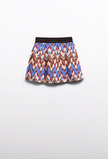 Abel & Lula Pleated Skirt Indigo Multi