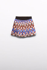 Abel & Lula Pleated Skirt Indigo Multi