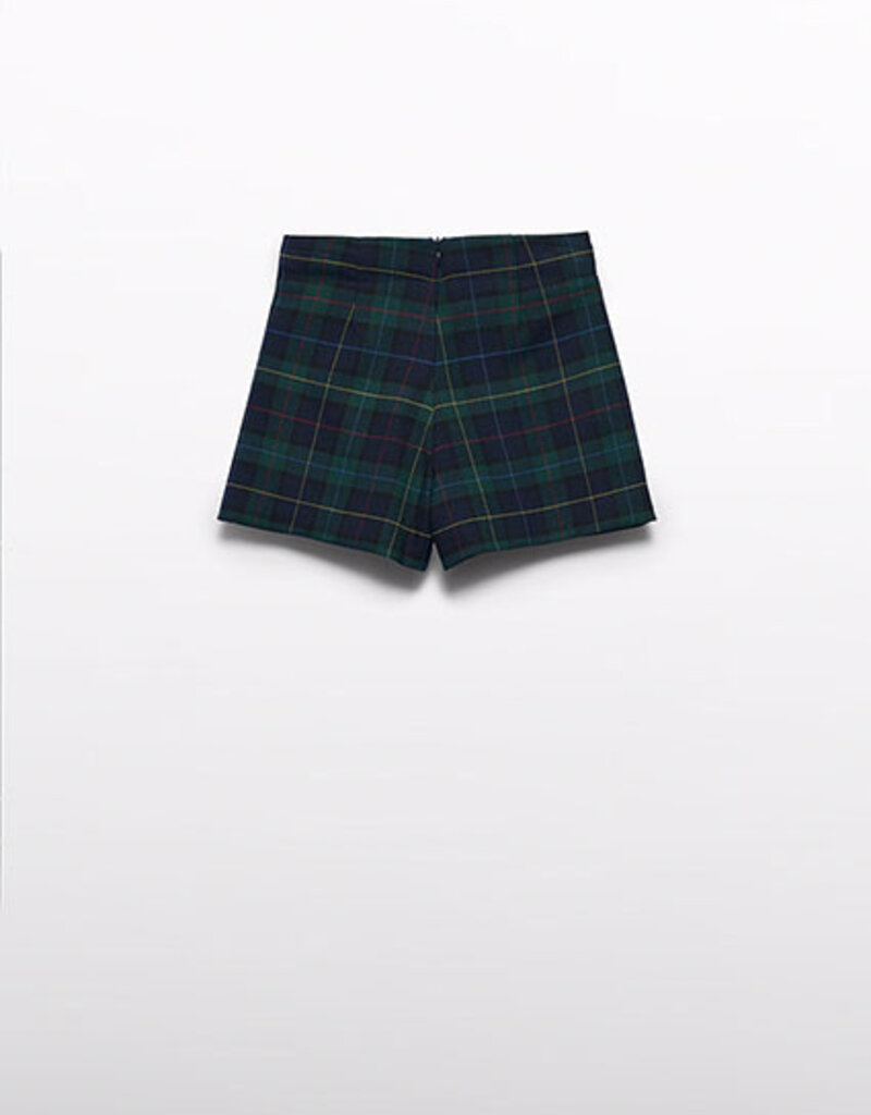 Abel & Lula Girls Navy Plaid Shorts