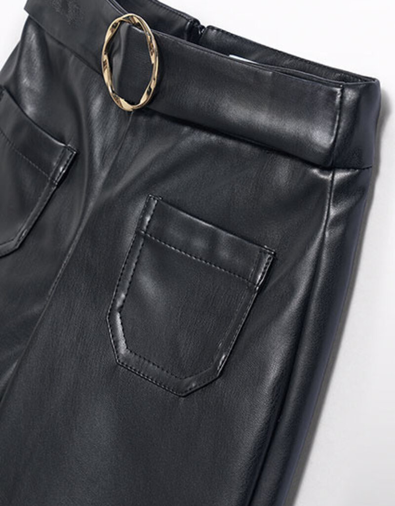 Abel & Lula Black Pleather Culotte