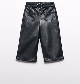 Abel & Lula SALE Black Pleather Culotte