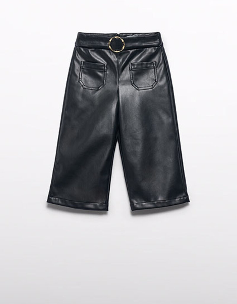 Abel & Lula Black Pleather Culotte