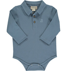Me & Henry SALE POLO ONESIE SEYMOUR PIQUE CHINA BLUE