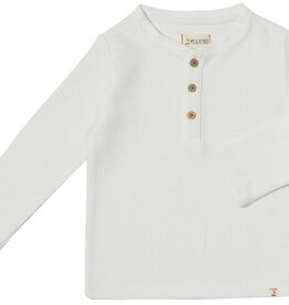 Me & Henry SALE HARVARD HENLEY WHITE WAFFLE