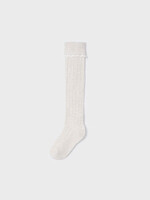 Mayoral Knee Socks w/Frill Cream