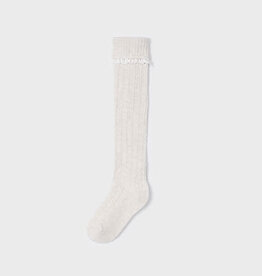 Mayoral Cream Knee Socks w/Frill