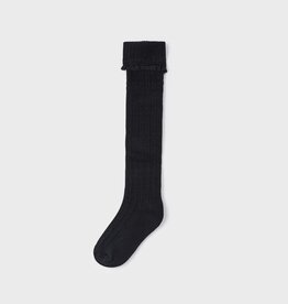 Mayoral Black Knee Socks w/Frill